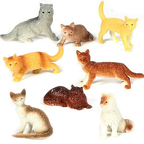 U.S. Toy 다양한 플라스틱 2 고양이 피규어 장난감 12