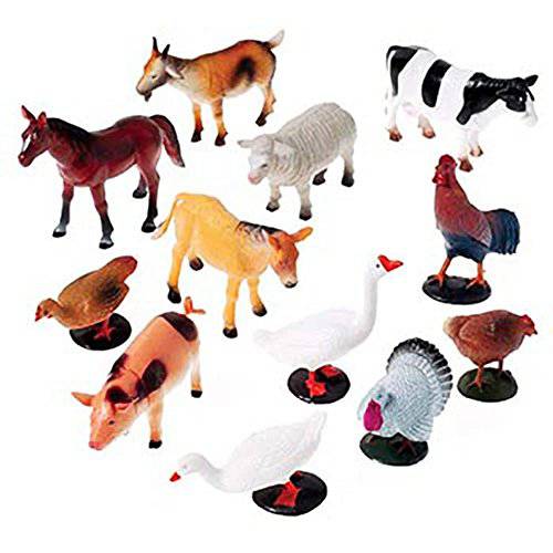 US Toy Company 2386 농장 동물 12 피스