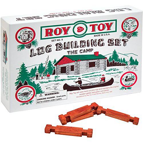 Roy 장난감 37 pc 로그 캠프, Made in The USA, Ages 4 and Up
